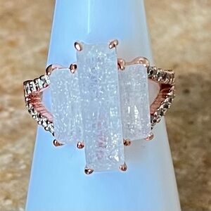 BP RBP6123 Decide on a Reason White Ice Crystal on Rose Gold Ring